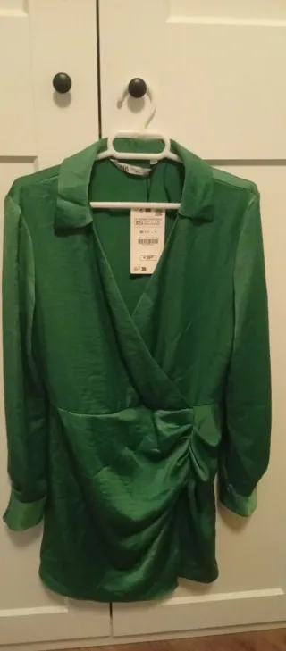 Vestido Zara verde XS