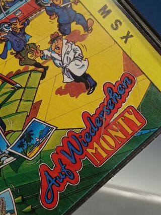 videojuego casete, cassette AUF WIEDERSEHEN MONTY - ERBE - Gremlin - MSX