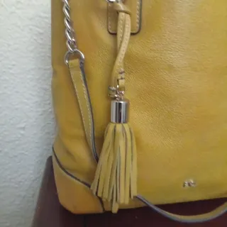 Bolso Purificación García mostaza piel