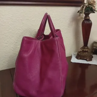 Bolso Piel Purificación García Fucsia