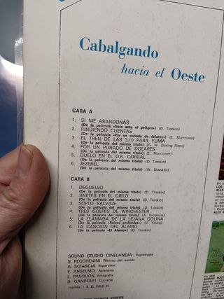 3 vinilos B.S.O bandas sonoras, my fair Lady , cabalgando hacia el oeste, The west in music