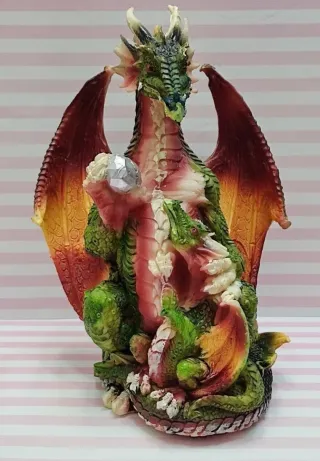 NOVEDAD! FIGURA RESINA DRAGON CON BEBE