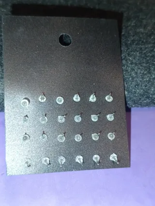 Set 24 pendientes cristal acrílico Fashion Jewelry