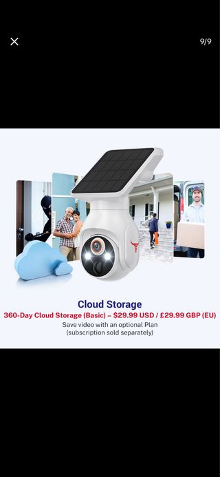 Cámara Seguridad Solar Exterior Inalámbrica