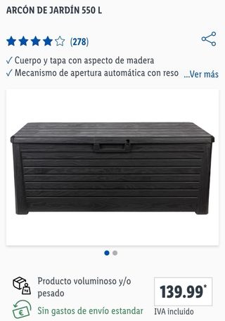 Arcón de jardín / exterior 550 L - Gran capacidad