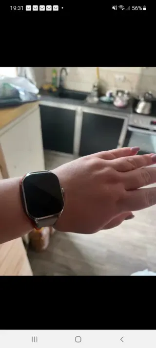 Smartwatch Rosa y negro con Correa de Silicona