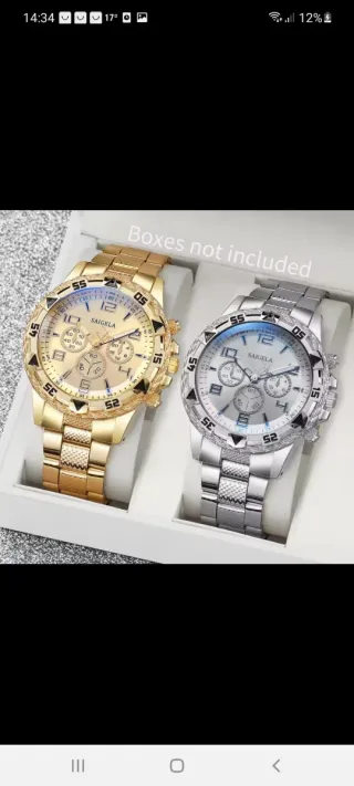 Reloj SAIGELA Dorado Cronógrafo Hombre