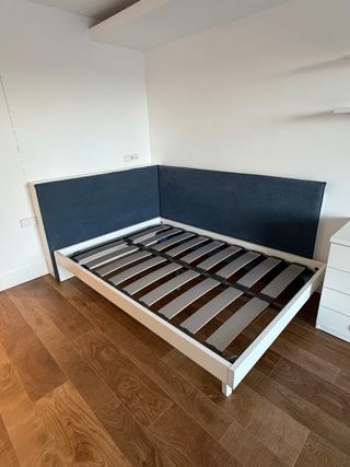 Cama con cabezal de esquina antracita
