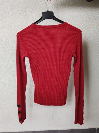 Camiseta Zara Roja Mujer, talla S