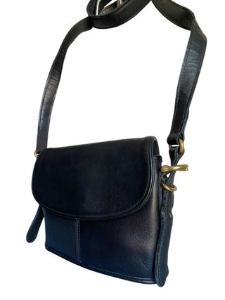 Bandolera Coach Negra Piel