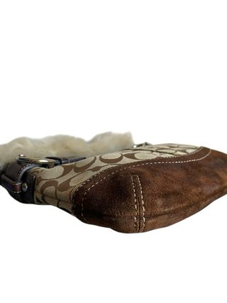 Bolso Coach Beige y Marrón con Pelo