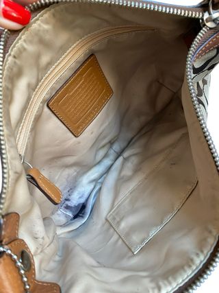 Bolso Coach Monogram Beige y Marrón