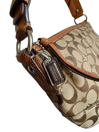 Bolso Coach Monogram Beige y Marrón