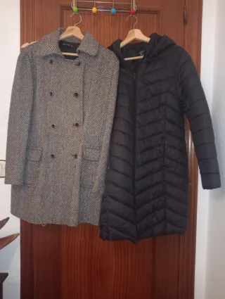 Abrigos mujer beige y marrón