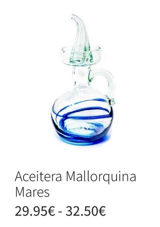 Aceitera Mallorquina Lafiore Cristal Soplado