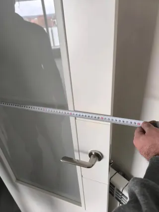 Puerta lacada blanca salón/cocina