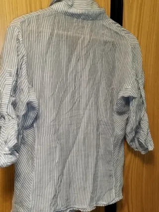 Camisa de rayas con volantes Talla XL