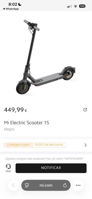 Patinete Eléctrico Xiaomi Mi Scooter 1S