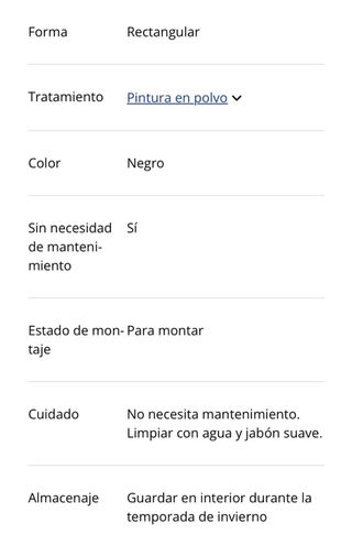 Mesa Jardín MADERUP 150x90 Negro JYSK