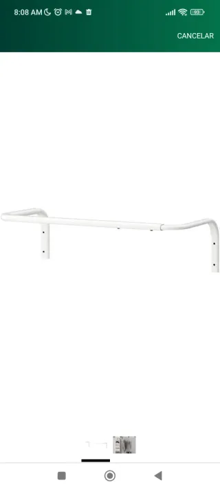 Barra de pared para ropa