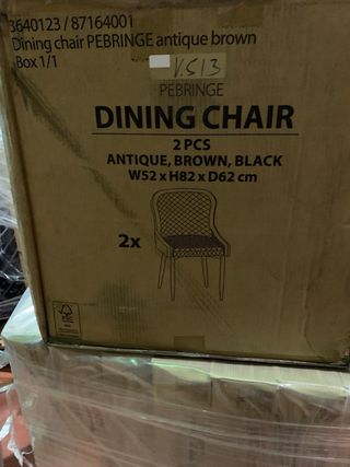 Conjunto 2 Sillas Prebinge Marrón Envejecido Negro