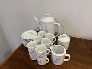 Juego de café porcelana Pozzani floral