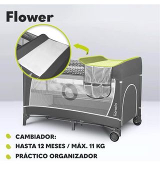 Cama de viaje Lionelo Flower 4 en 1