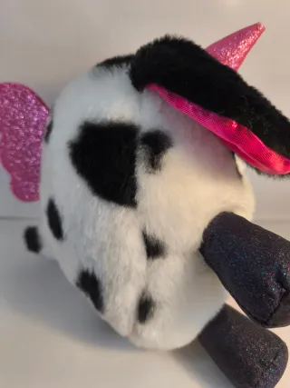 Peluche Perro Unicornio Corazón Rosa Brillante