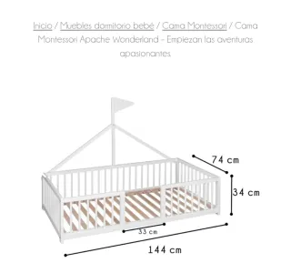 Cama Montessori 140x70 Cool Dreams sin abrir