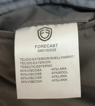 Abrigo Forecast Talla 52 Gris.