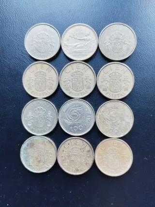 Lote 12 monedas 100 pesetas