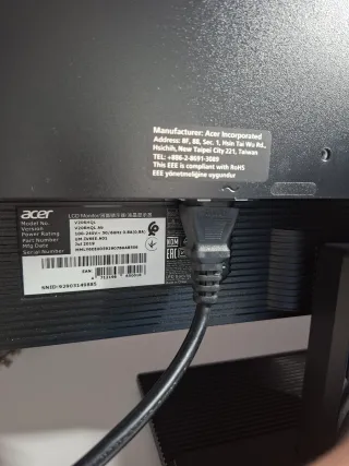 Monitor Acer V206HQL Negro