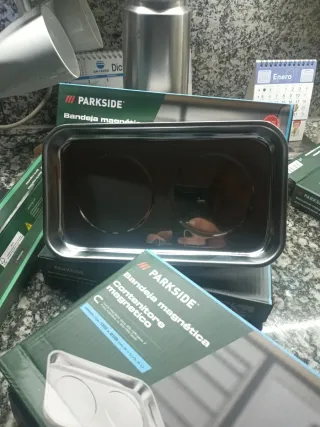 Bandeja magnética pinzas, tornillos
