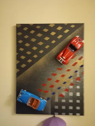 Decoración de pared con coches