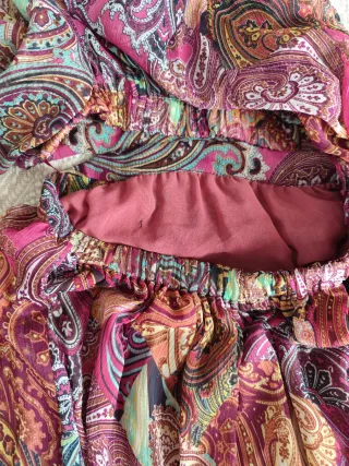 Vestido largo estampado Zara