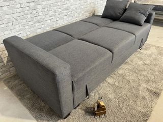 Sofá Cama Gris Antimanchas