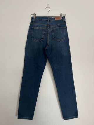 Jeans Mom Fit Azul Oscuro Mango