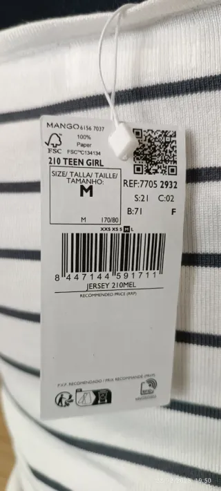 Jersey Mango cuello barco rayas