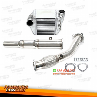 INTERCOOLER + DOWNPIPE PARA AUDI SEAT VW SKODA