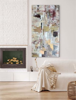 Cuadro abstracto, moderno. Pintado a mano