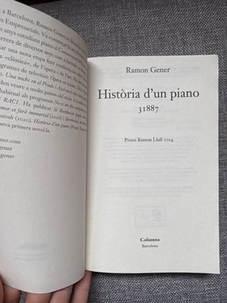 llibre nou Història d’un piano