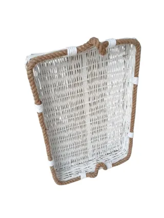 Cesta Mimbre Blanca Grande 70x47x11