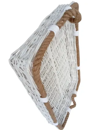 Cesta Mimbre Blanca Grande 70x47x11