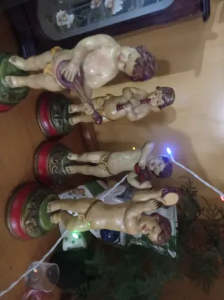 Figuras ángeles músicos antiguas