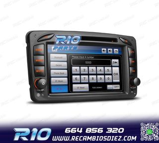 RADIO NAVEGADOR PARA MERCEDES CLASE A C CLK USB GPS TACTIL H