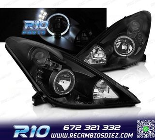 FAROS PARA TOYOTA CELICA T23 99-05 OJOS ANGEL NEGROS
