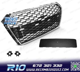 PARRILLA AUDI A4 B9 15-19 LOOK RS4 CROMADO NEGRO PDC