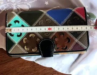 Portafoglio FLACCO ROMA vera pelle patchwork