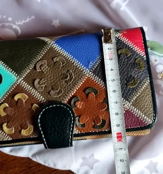 Portafoglio FLACCO ROMA vera pelle patchwork