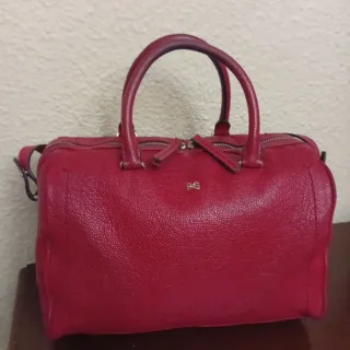 Bolso Piel Rojo Purificación García Bandolera